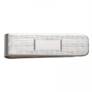 590ET - Slim Engine Turn Money Clip with Engravable Disc